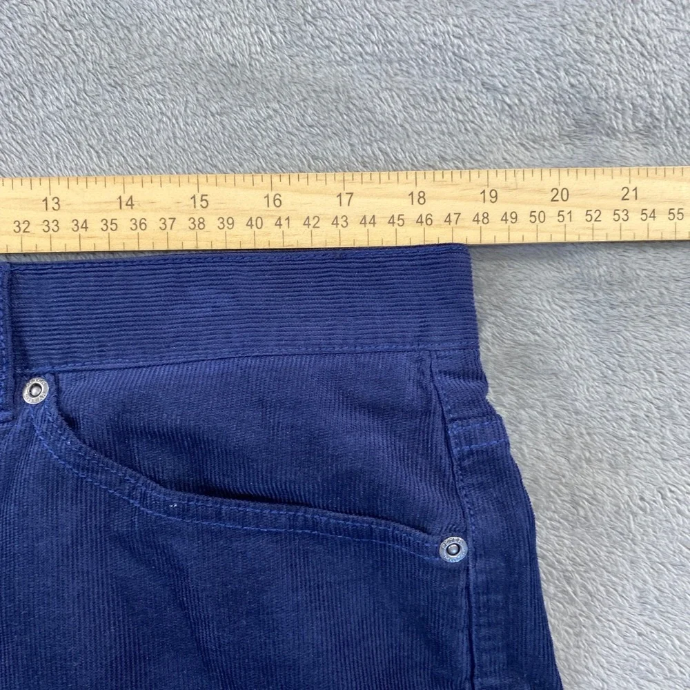 Peter Millar Corduroy Pants Mens 36 Navy Blue Straight Leg 5-Pocket Preppy